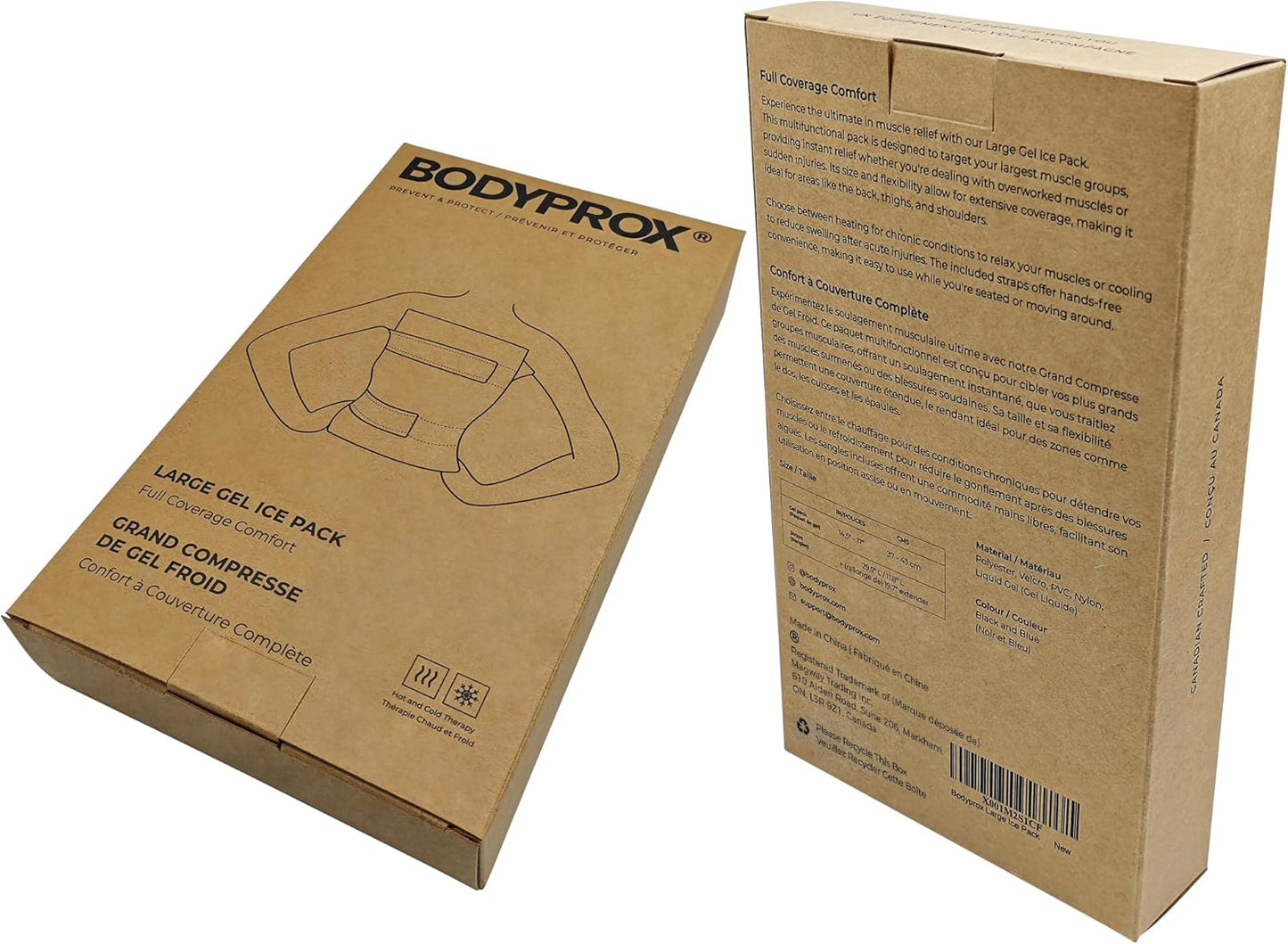 适用于肩部、手臂、背部和大腿的灵活大号凝胶冰袋。冷热疗法包