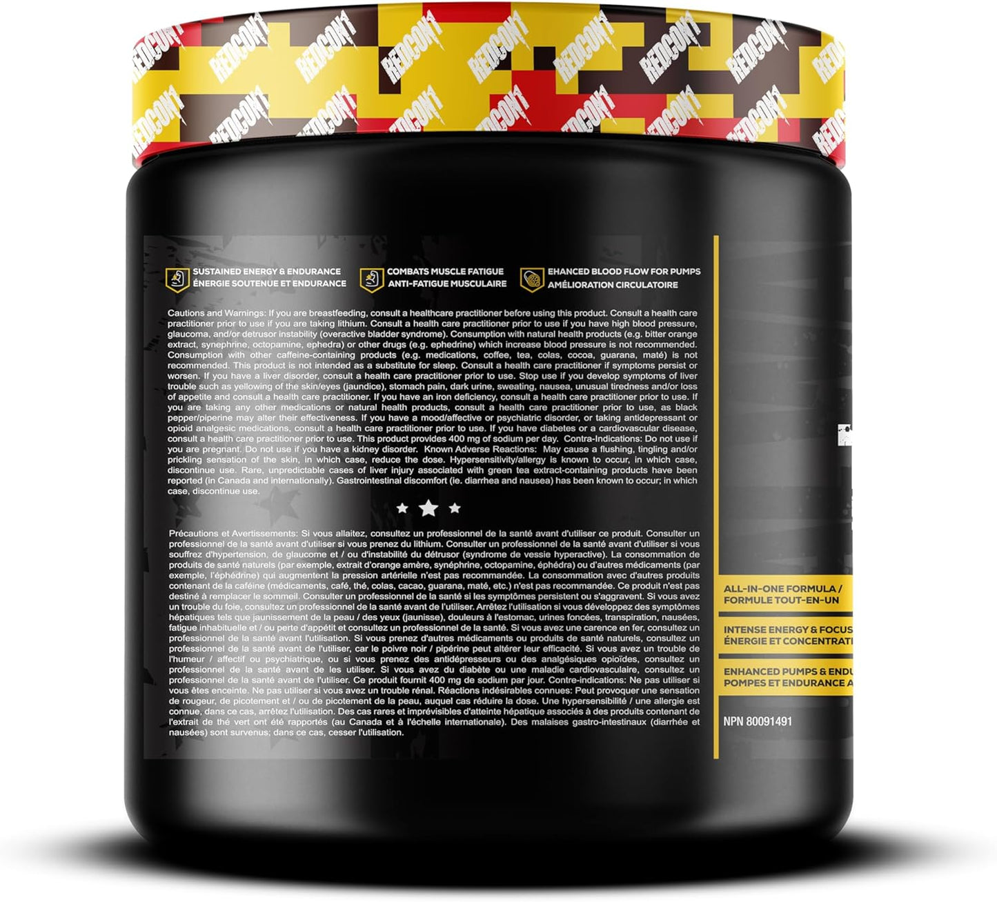 REDCON1 Total War 運動前粉,虎血 - β-丙氨酸 + 瓜氨酸蘋果酸,適合素食者和生酮飲食者,男女適用,含 250 毫克咖啡因 - 速效 HMB(30 份)