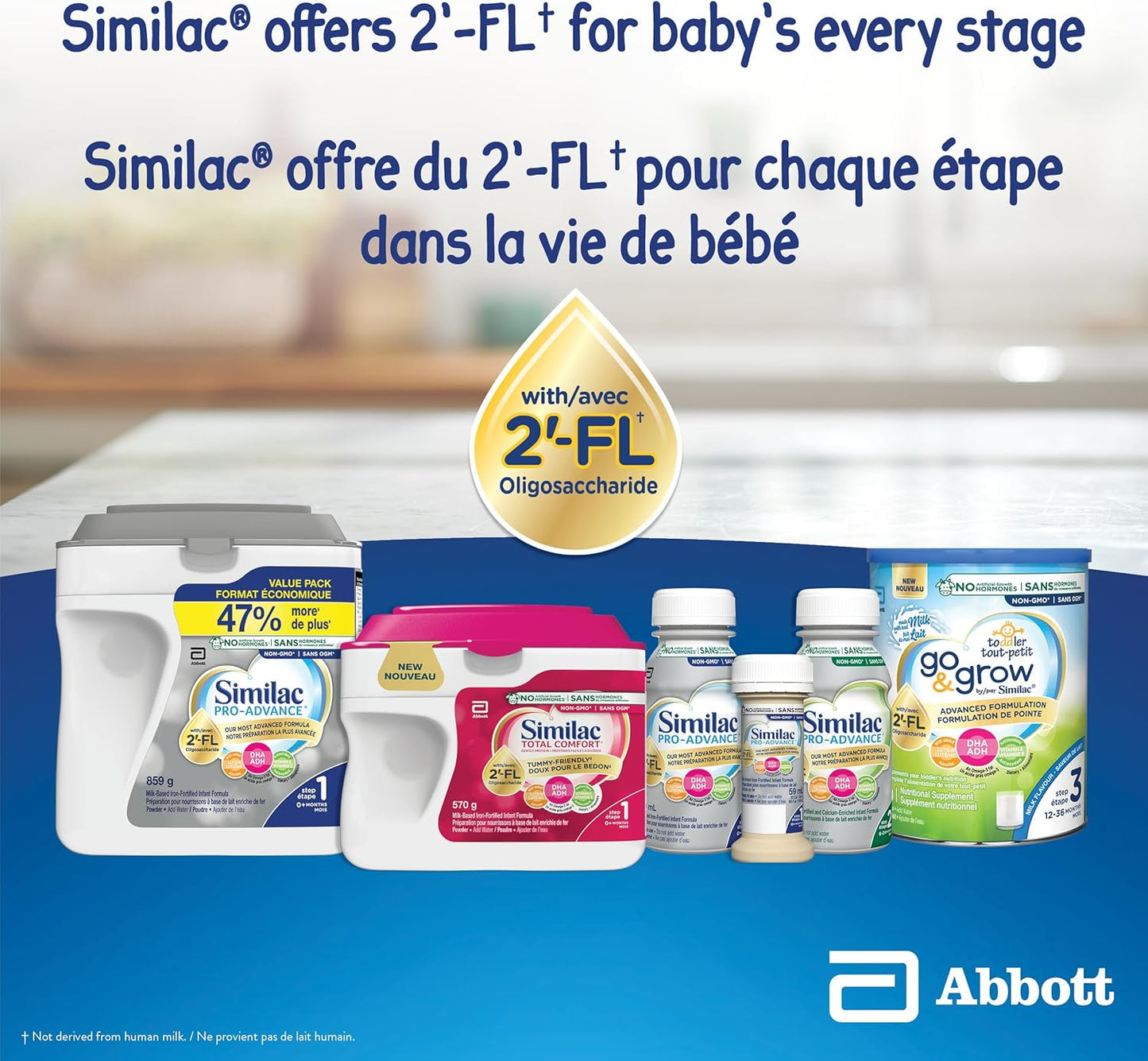 Similac Pro-Advance Step 1, Baby Formula, Our Closest Formula to Breast Milk with 2’-FL, Easy To Digest, 0+ Months, Powder, 859 g