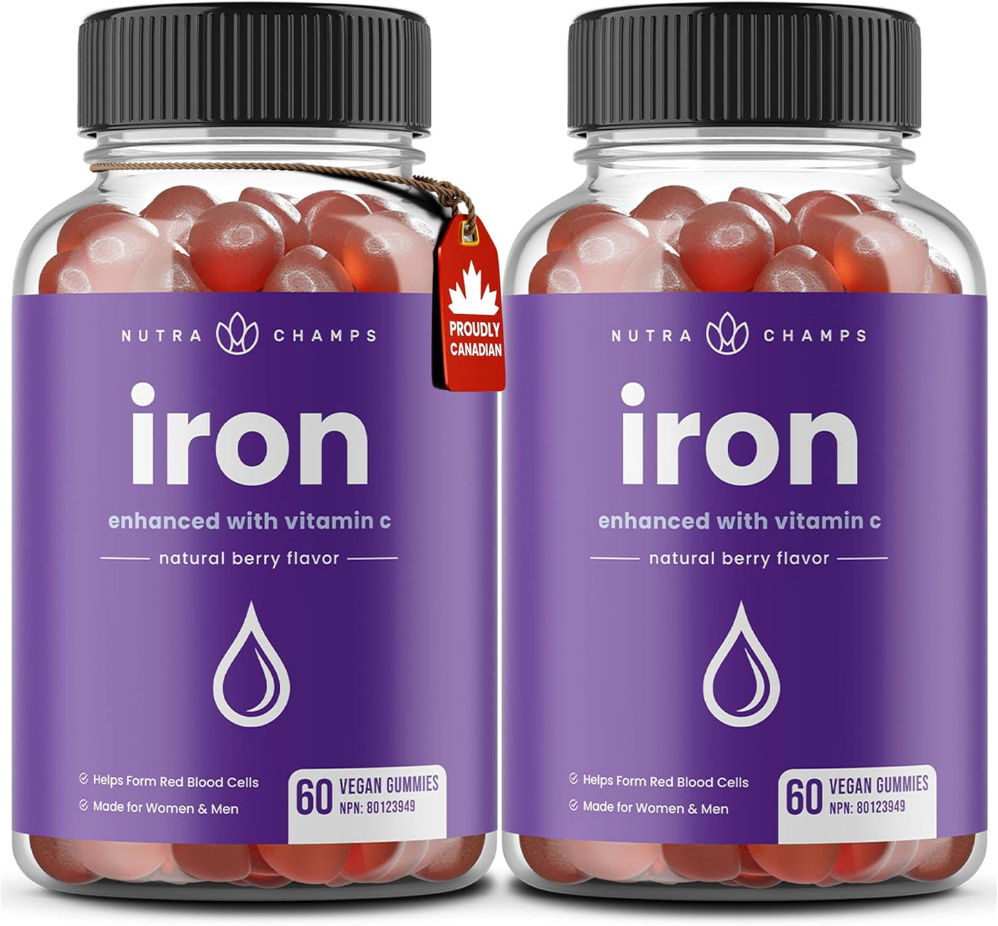 每份含 20 毫克鐵質軟糖 | 含維生素 C 的咀嚼式鐵質補充劑,促進吸收 | 適用於女性、兒童和幼兒 | 產前軟糖補充劑,提供能量和免疫支持 | 純素和非基因改造 | 120 粒軟糖