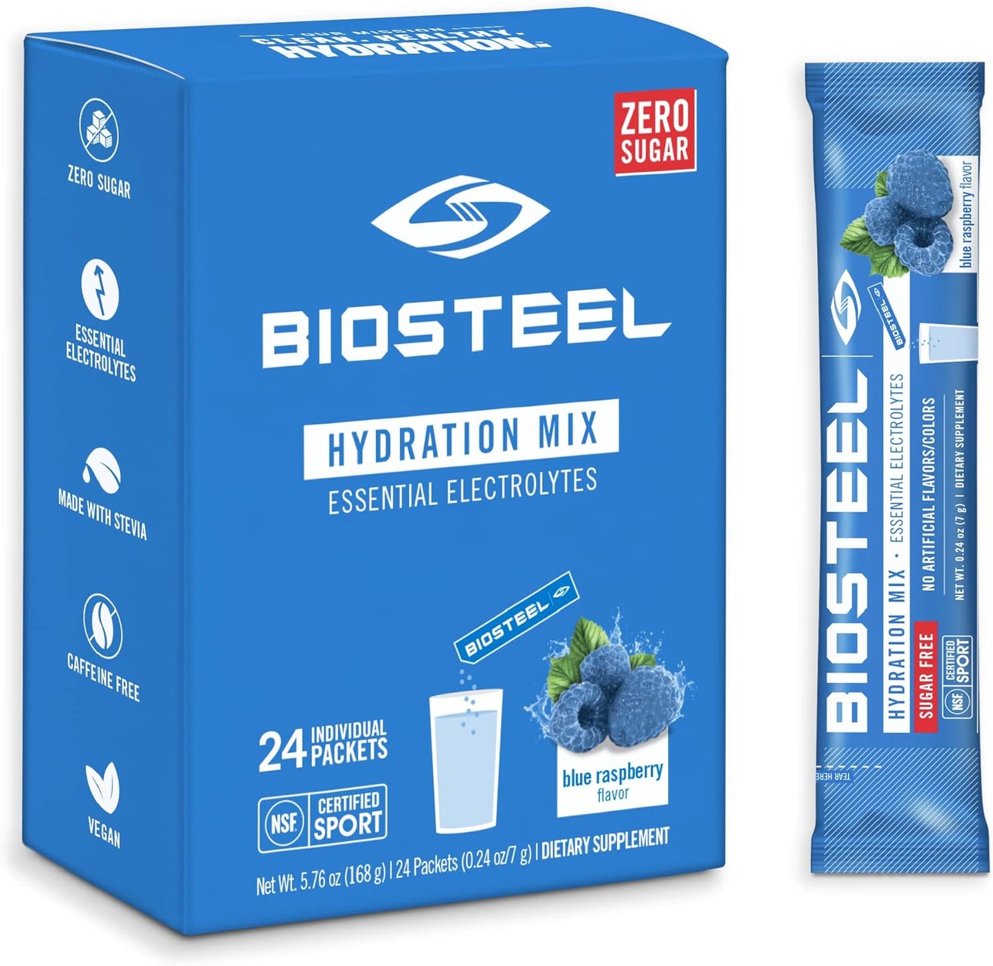 BioSteel 补水混合物,美味补水,零糖,不含人工香料 & 补水混合物,美味补水,零糖,不含人工香料或防腐剂
