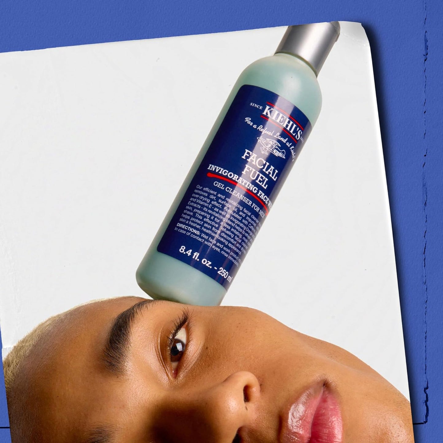 Kiehl's Facial Fuel 潔面乳,清爽活力男士凝膠潔面乳,含咖啡因、維生素 E 和薄荷醇,不乾燥配方,滋潤肌膚,有效疏通毛孔