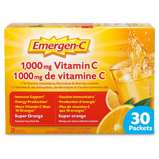 Emergen-C 1000mg 维生素C粉剂补充剂、饮料混合物 & 维生素C粉剂补充剂、饮料混合物