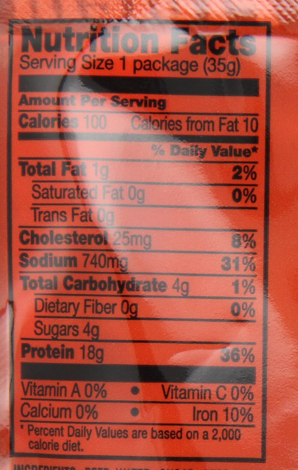 Jack Link's 牛肉乾,100 卡路里裝,原味,1.25 盎司袋裝(12 包)