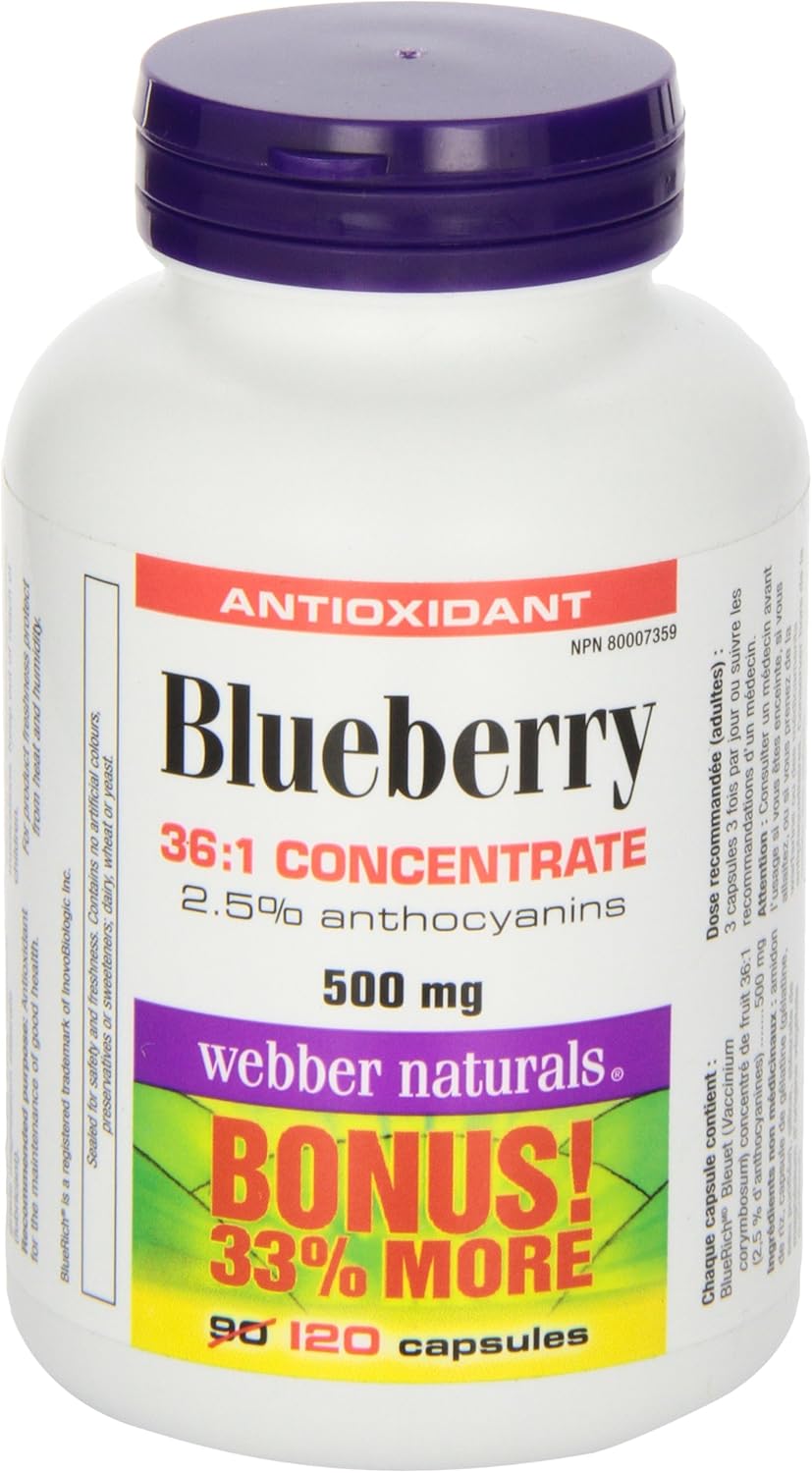 Webber Naturals 藍莓,120 粒膠囊,抗氧化支持