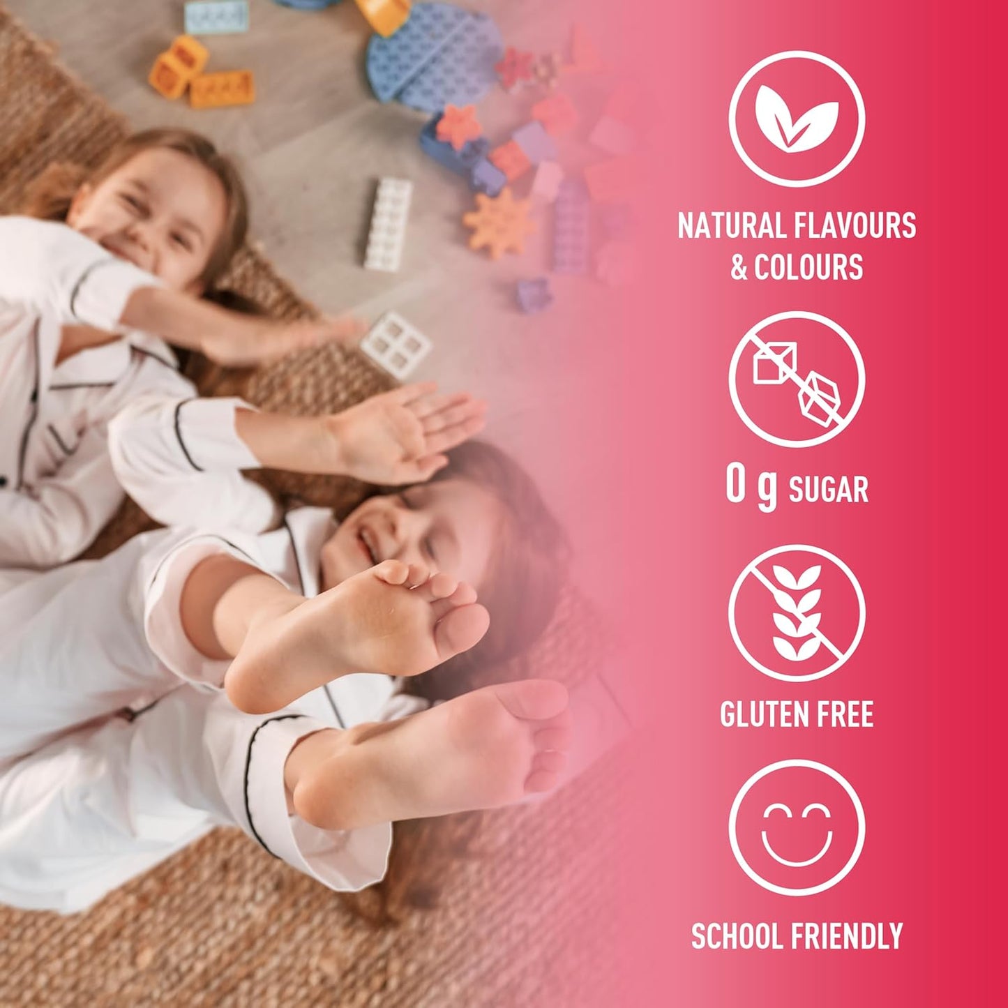 Organika 儿童电解质粉 - 草莓奇异果口味 - 随时随地无糖补水 + 100% 每日所需维生素 C、益生元和抗氧化剂 | 不含乳制品、麸质和 BPA - 3.5 克 x 20 袋