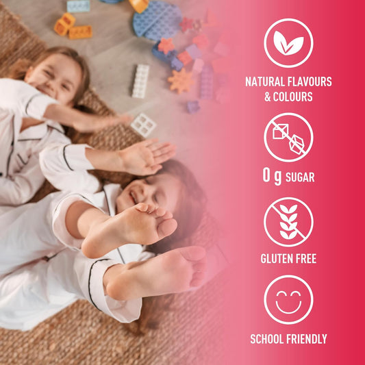 Organika 儿童电解质粉 - 草莓奇异果口味 - 随时随地无糖补水 + 100% 每日所需维生素 C、益生元和抗氧化剂 | 不含乳制品、麸质和 BPA - 3.5 克 x 20 袋