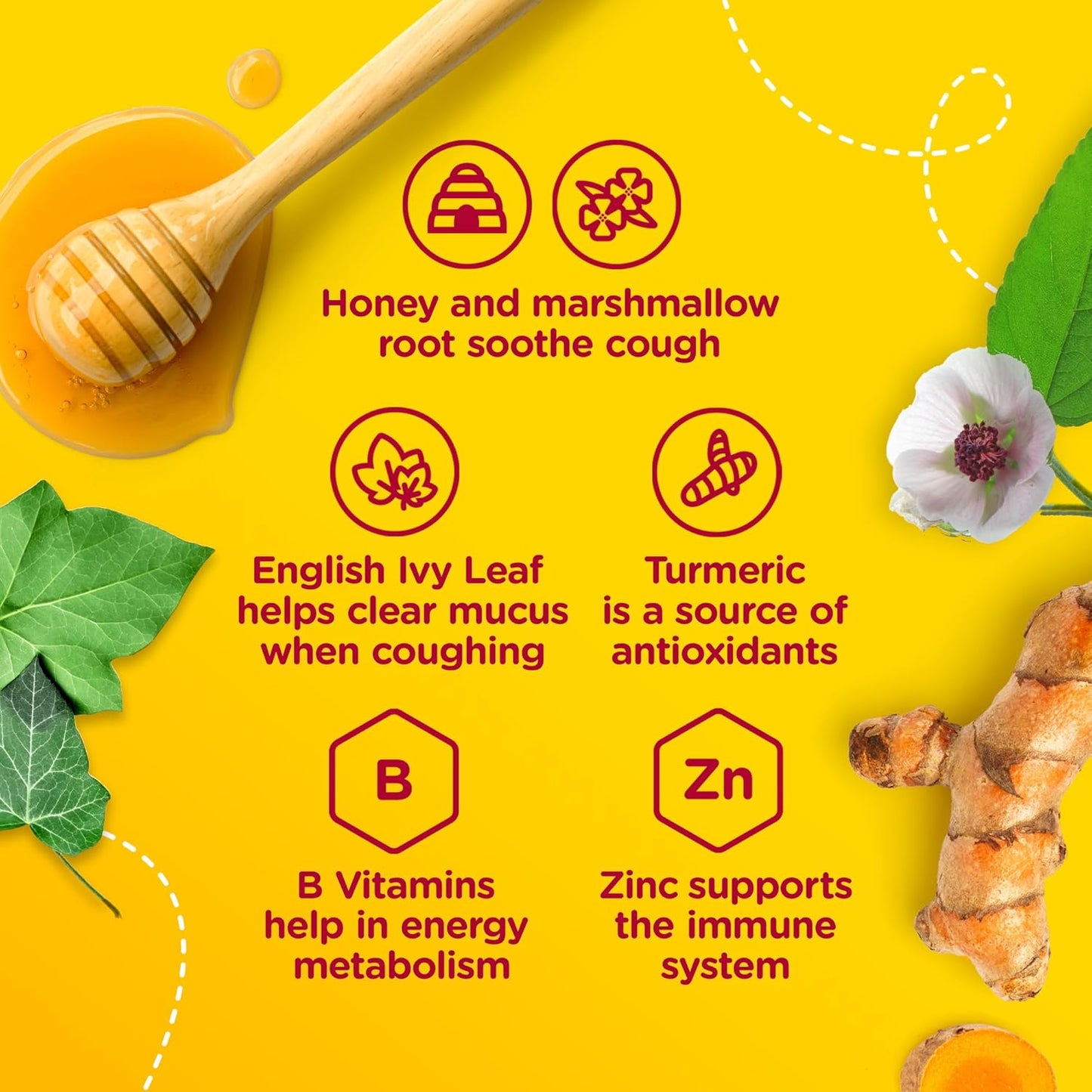 Zarbee's Children's Complete Cough + Cold Syrup, Zinc, Honey, Tumeric, Marshmallow Root, B Vitamins, English Ivy Leaf, 118 mL