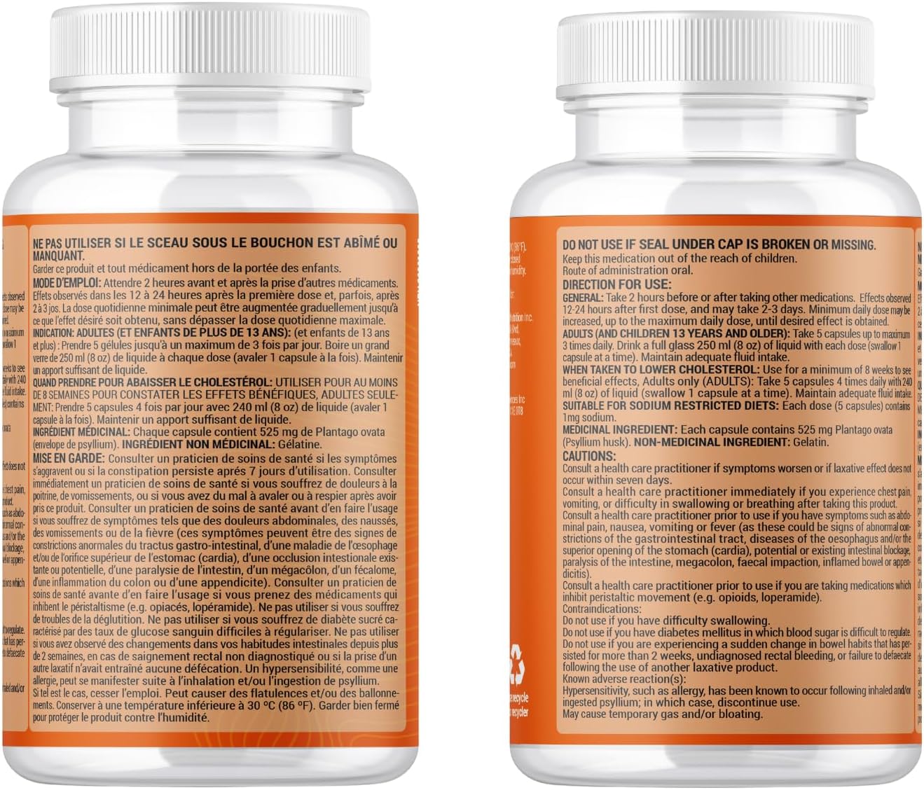 mifibe Psyllium Husk Fibre Capsules | 300 Pills | 2625mg Per Serving | Natural Laxative for Constipation Relief | Soluble Fibre