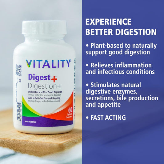 VITALITY Digest+ 全草本補充劑 - 60 片