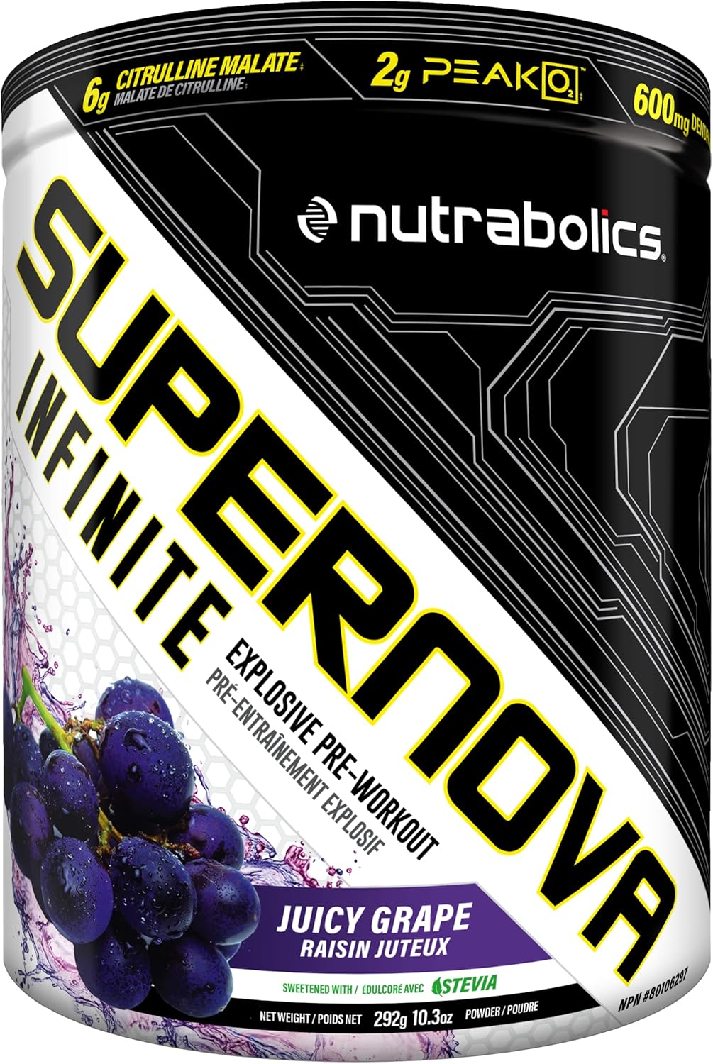 Nutrabolics Supernova Infinite Juicy Grape 运动前补剂 20 包,292 克
