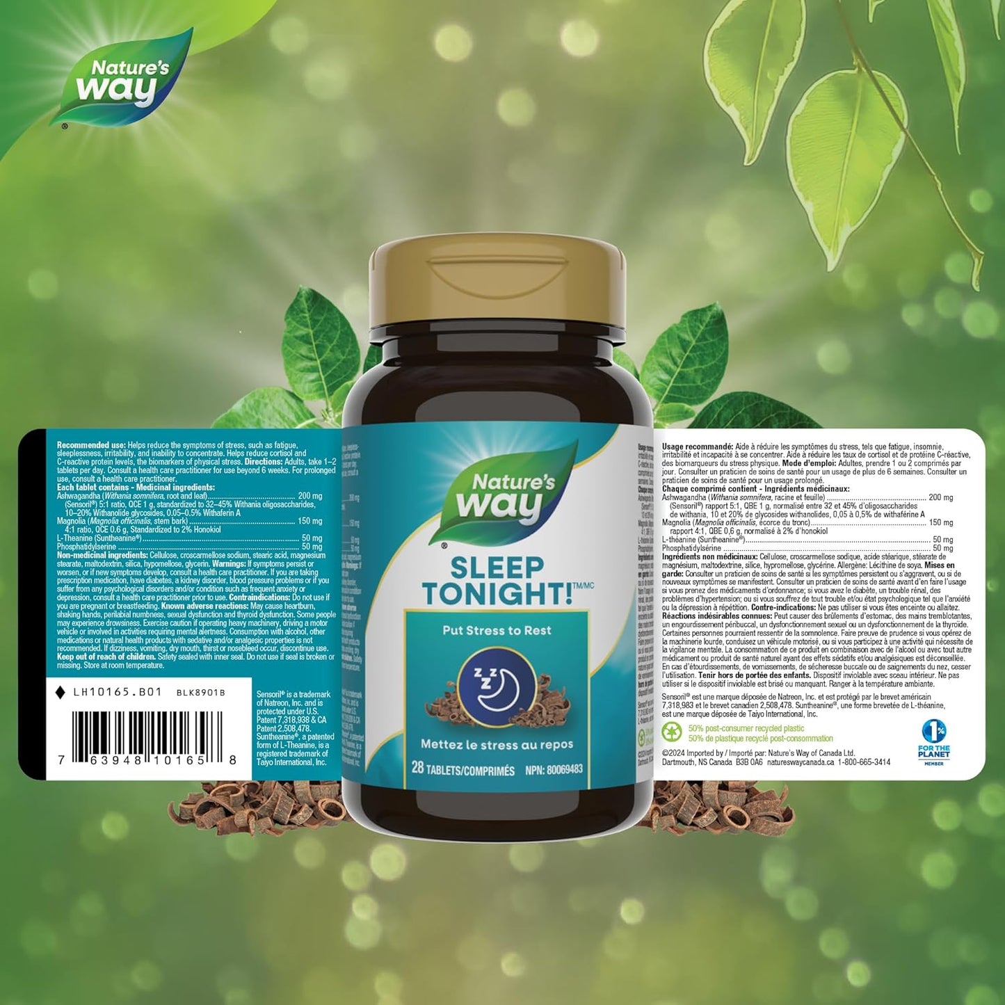 Nature's Way Sleep Tonight Stress Relief Formula – Reduce Stress Symptoms Like Fatigue, Sleeplessness, Inability to Concentrate- Helps Lower Cortisol, C-Reactive Protein Levels – 28 Vegetarian Tablets
