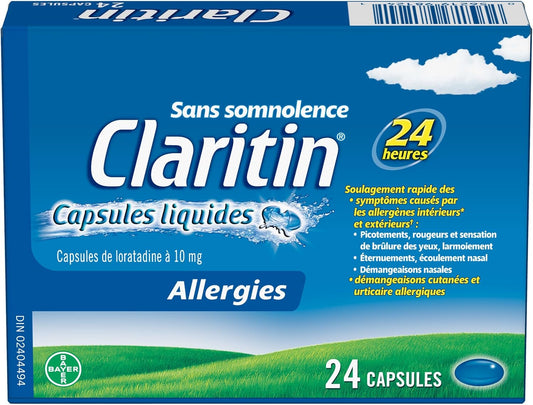 开瑞坦液体胶囊过敏药,速效24小时不瞌睡缓解,10毫克,24粒胶囊