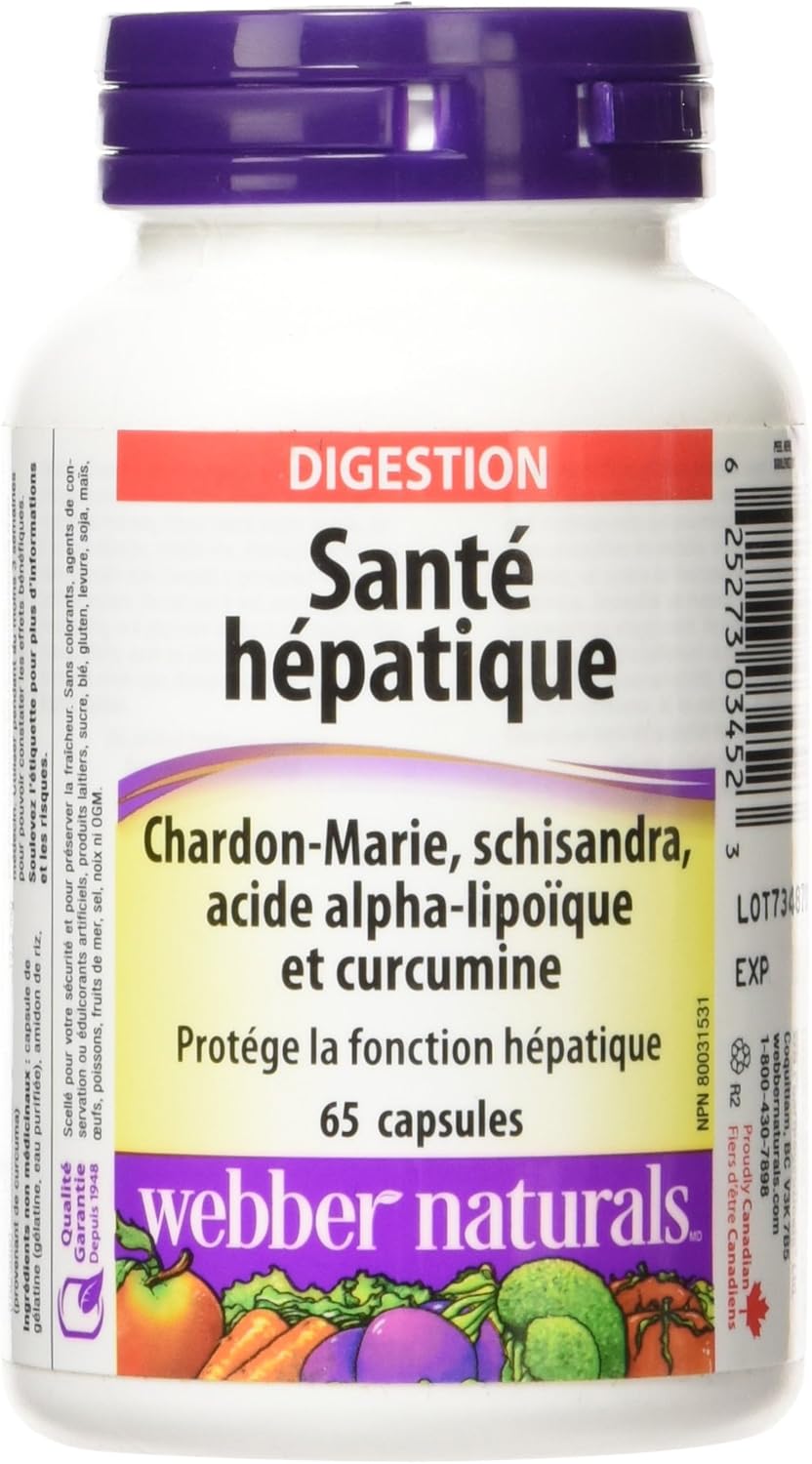 Webber Naturals 肝臟健康配方:奶薊草、五味子、α-硫辛酸和薑黃