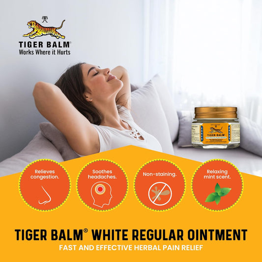 虎標萬金油止痛膏,白色,18克 – 緩解肌肉酸痛 – 虎標萬金油膏