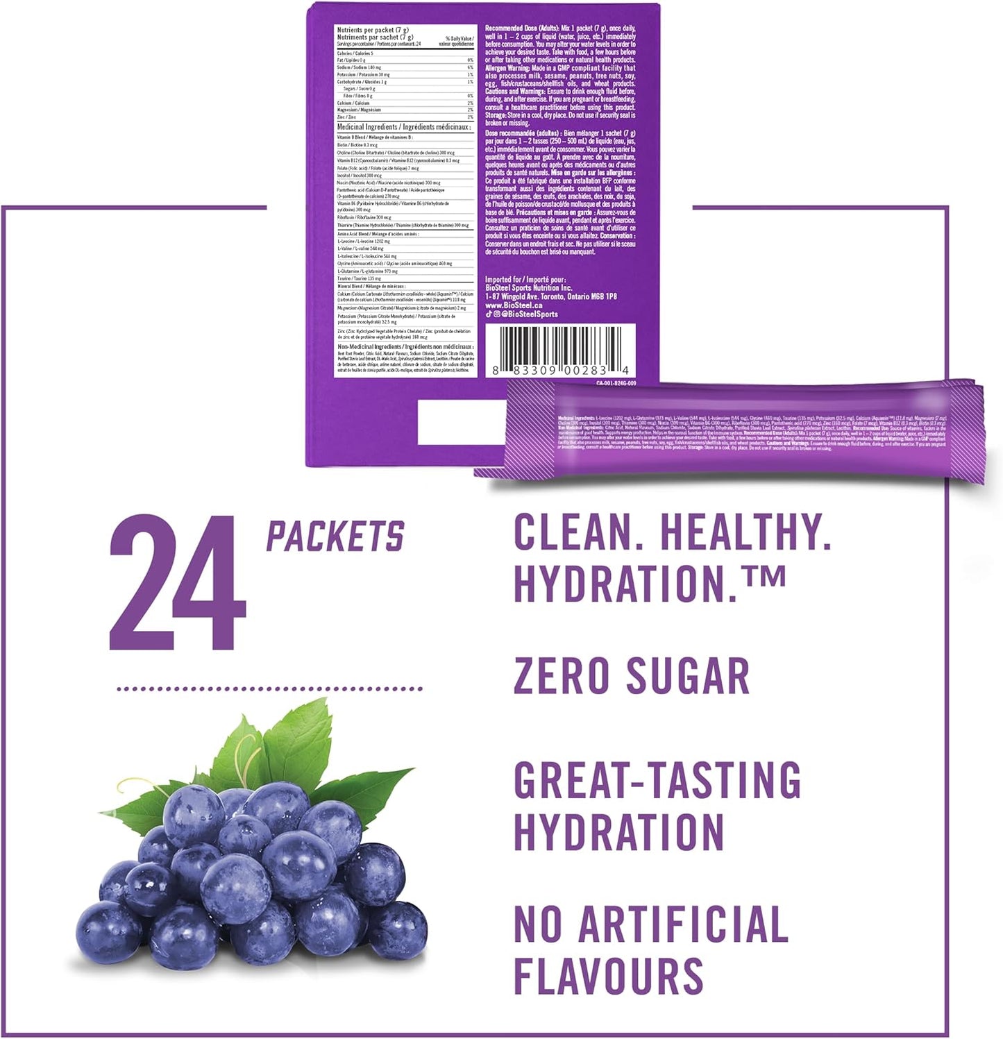 BioSteel 补水混合物,美味补水,零糖,不含人工香料 & 补水混合物,美味补水,零糖,不含人工香料或防腐剂