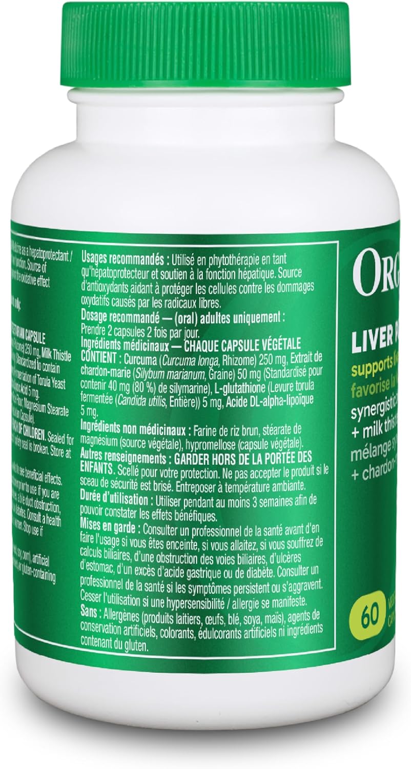 Organika Liver Pro - 有助于保护和增强肝功能 - 60粒胶囊