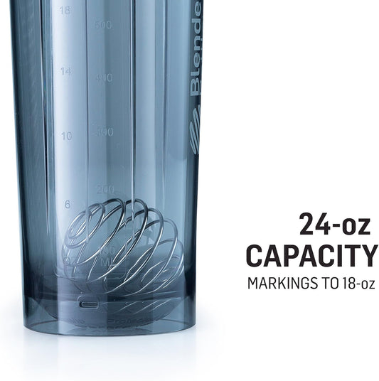 BlenderBottle Shaker Bottle Pro 系列,完美適用於蛋白奶昔和運動前補劑,24 盎司,天藍色