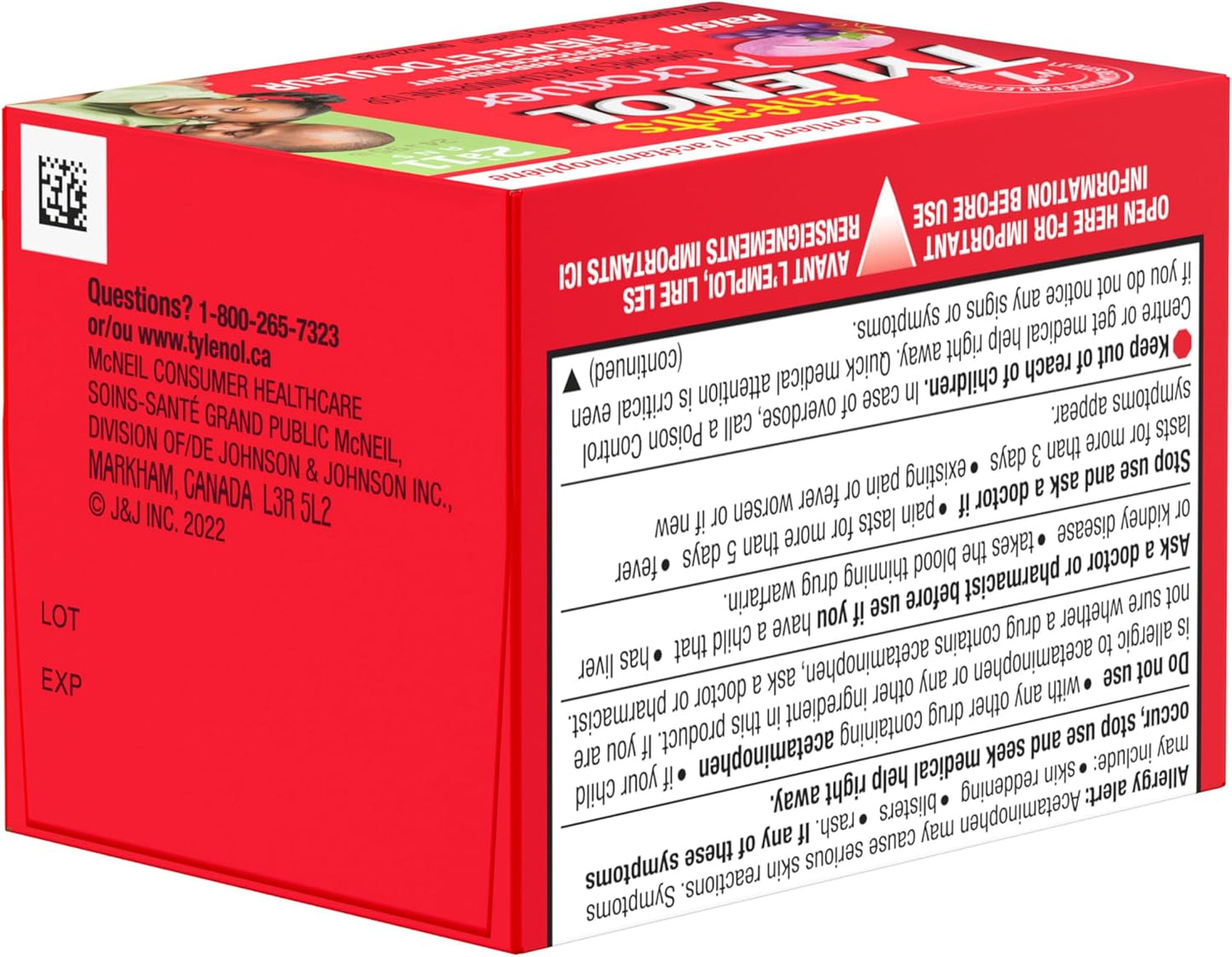 泰諾兒童咀嚼片退燒止痛,葡萄味,160 毫克對乙醯氨基酚,20 片,緩解牙痛