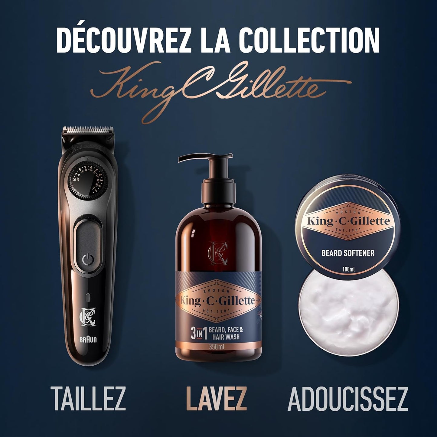 King C. Gillette 男士鬍鬚和洗面乳,含椰子水、摩洛哥堅果油和酪梨油,350 毫升