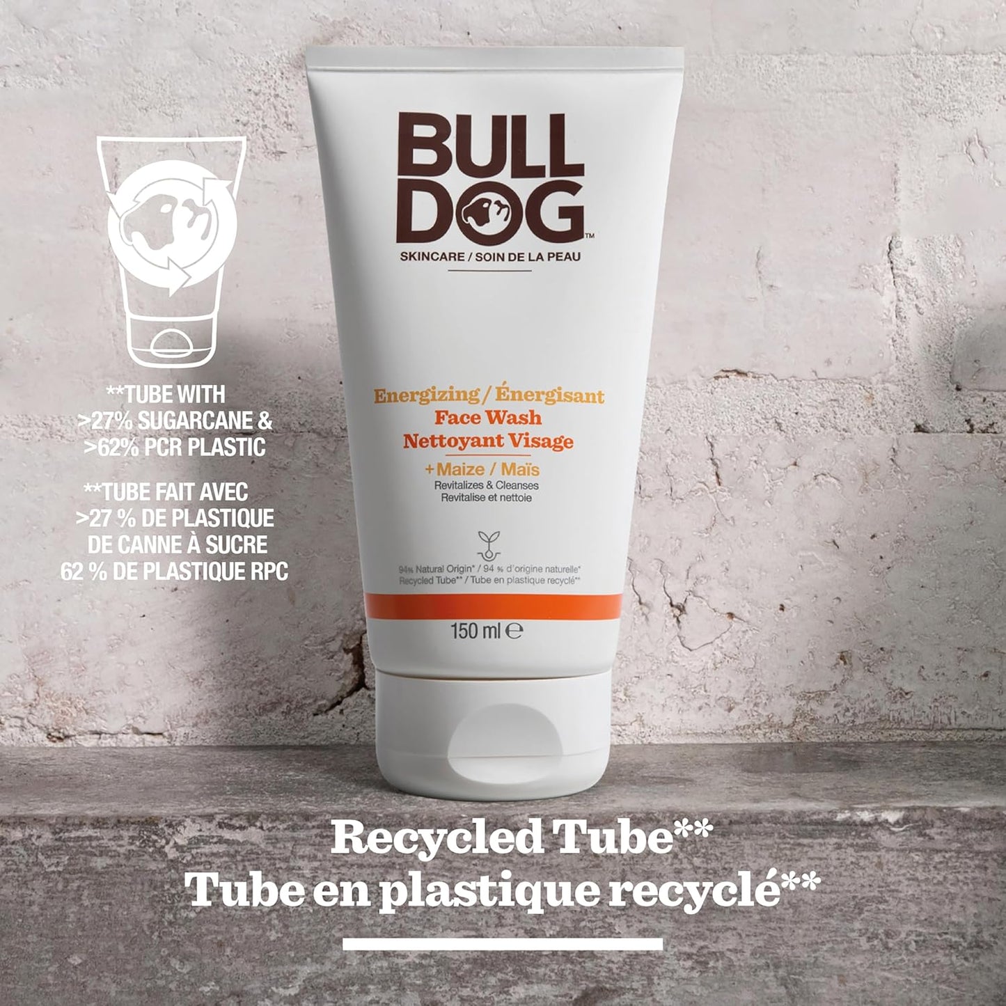 Bulldog Energizing Face Wash, 150 mL