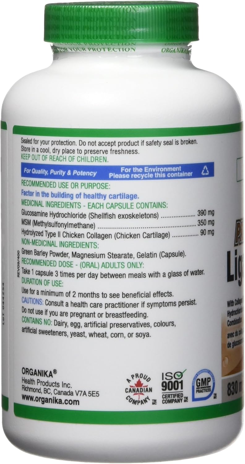 Organika Biocell Collagen- Type 2 Collagen, Hyaluronic Acid, Chondroitin Sulfate, Joint Support- 180 & Premium Liga Joint- Combination of MSM, Glucosamine, and Type 2 Collagen