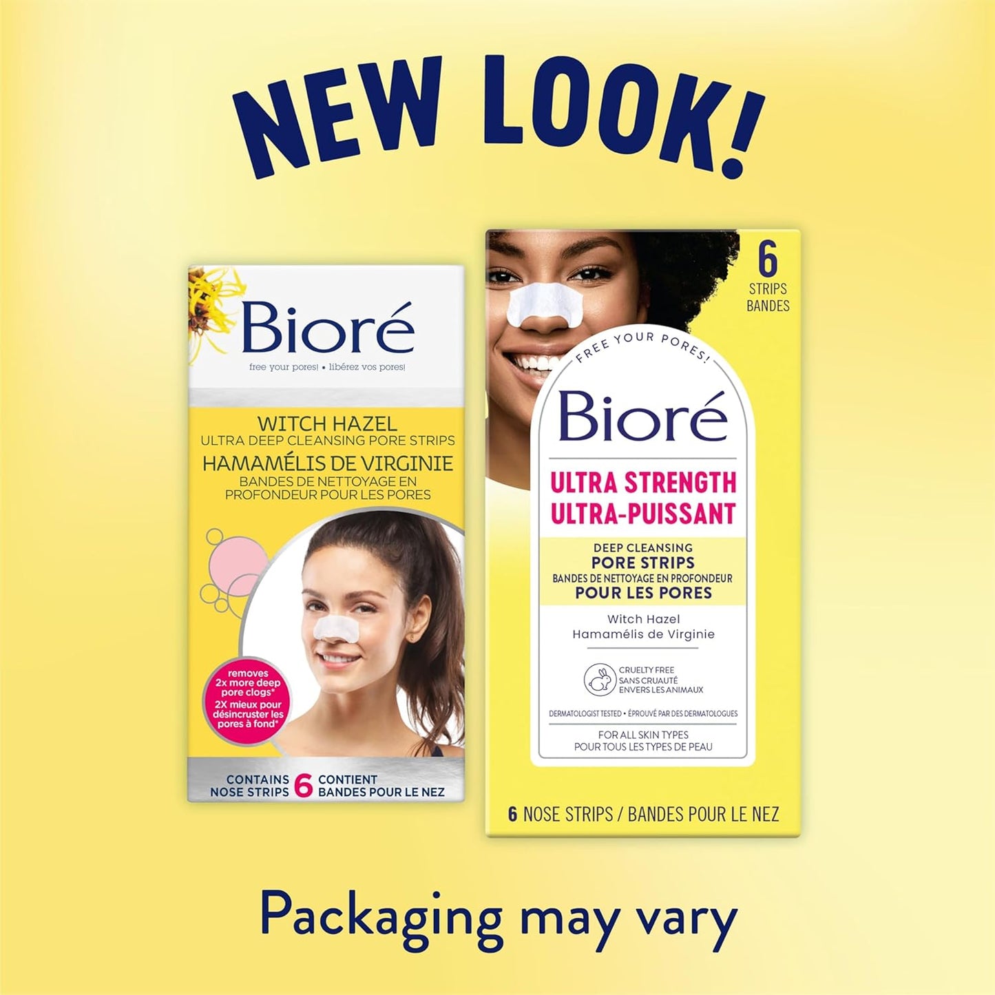 Bioré Ultra Deep Cleansing Pore Strips for Instant Pore Unclogging and Blackhead Removal (6 Count)
