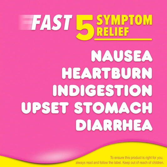 Pepto Bismol Liquid, Upset Stomach Relief, Diarrhea Relief, Heartburn, Nausea, Indigestion, Upset Stomach, Original Flavour, 480 mL