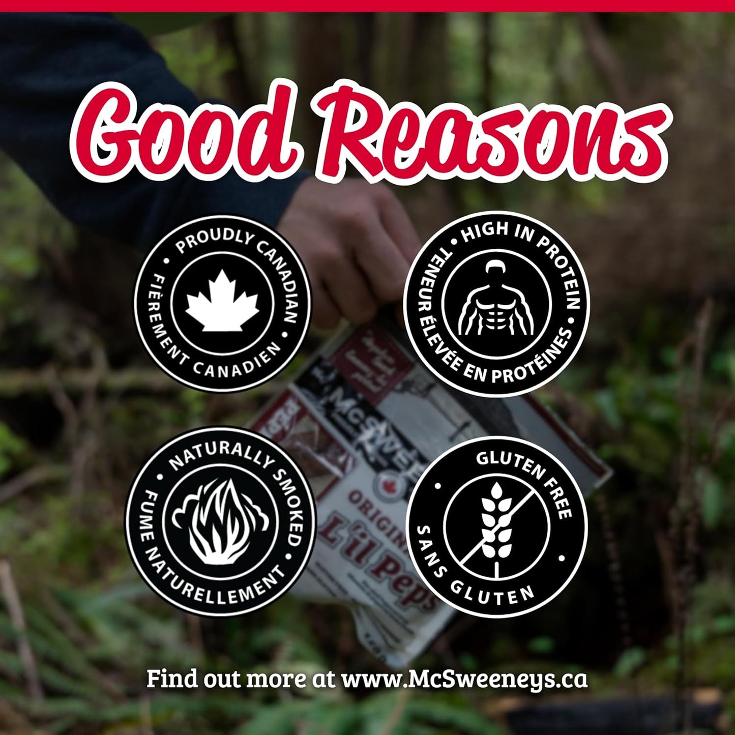 McSweeney's 原味 L'il Peps 干腌意大利辣香肠。100% 加拿大制造,天然烟熏,高蛋白零食,无麸质肉类零食,无需冷藏。150 克(10 包)