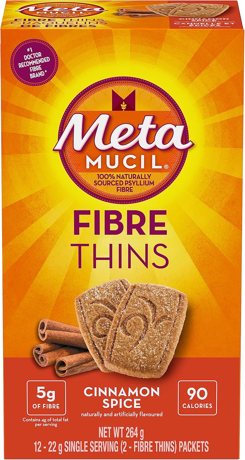 Metamucil 薄纖維餅乾,肉桂香料口味,12 份(共 24 塊餅乾)
