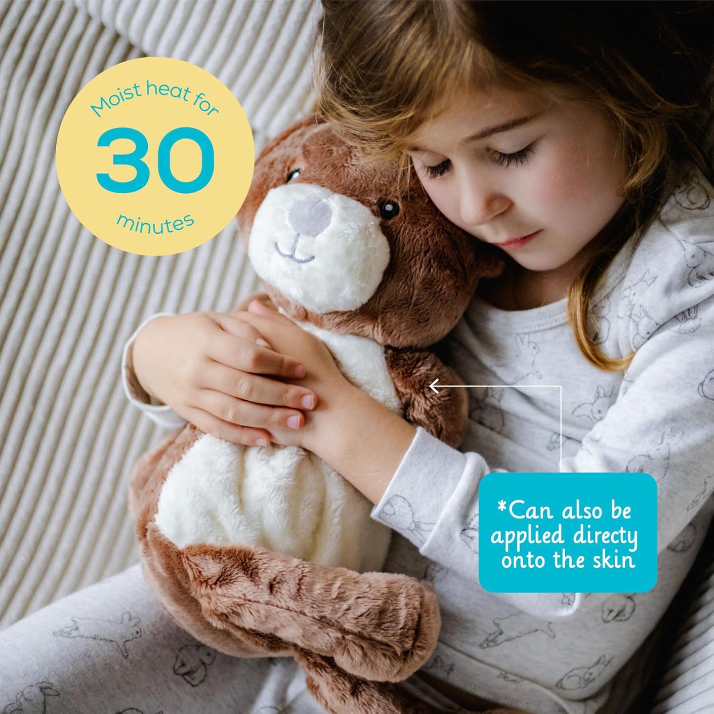 魔法袋 Warmy Noa the Bear 冷熱敷袋,屢獲殊榮的舒適治療伴侶,天然可堆肥,可擁抱療法,加拿大衛生部註冊,多功能健康伴侶