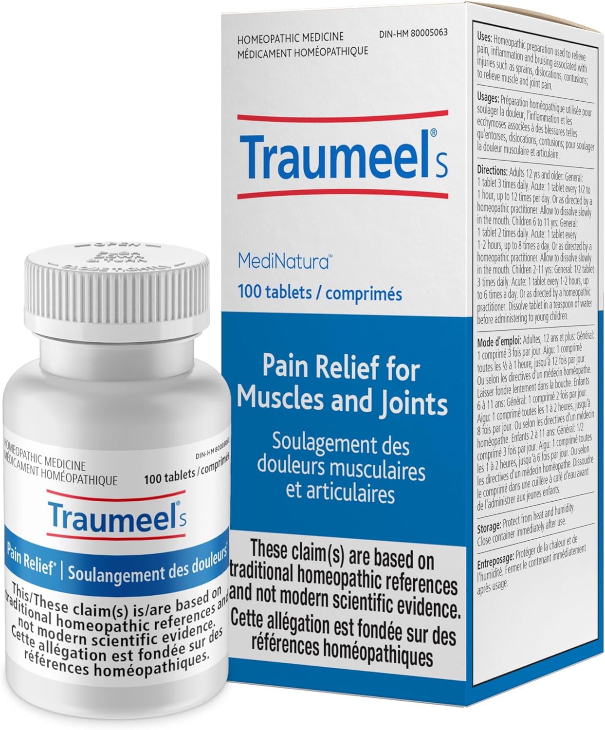 Traumeel Pain Relief of Muscle, Joint, Back, Arthritis, Injury, Exercise Related Pain & Soreness - Arnica + 13 Active Ingredients - Made in Germany - 100 Tablets