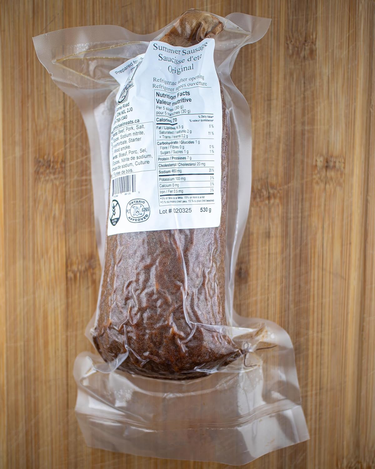 卡邁克爾夏季香腸 530 克 | 熟食、自助餐、開胃小菜 | 加拿大製造(原味)