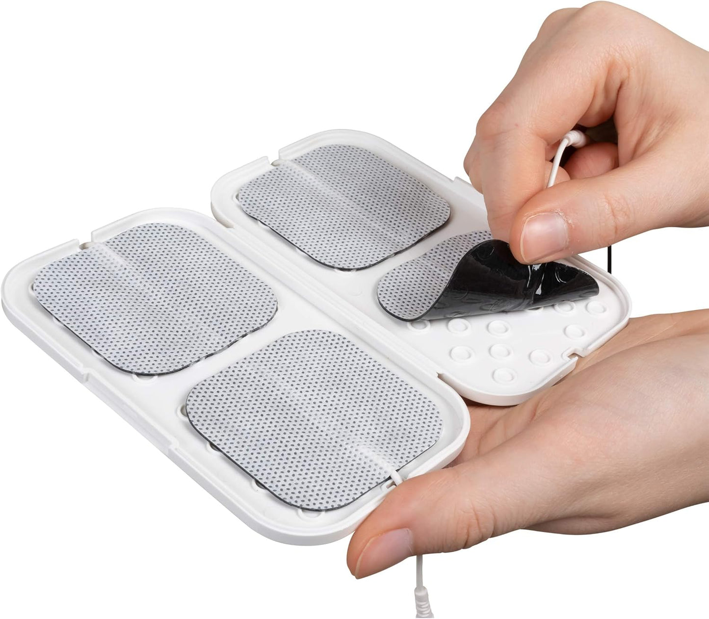 TENS 机器垫支架 - 便携式耐用存储解决方案,适用于 TENS 7000 和其他 TENS 垫替换件 - 安全闭合,使 TENS 机器垫保持整齐清洁