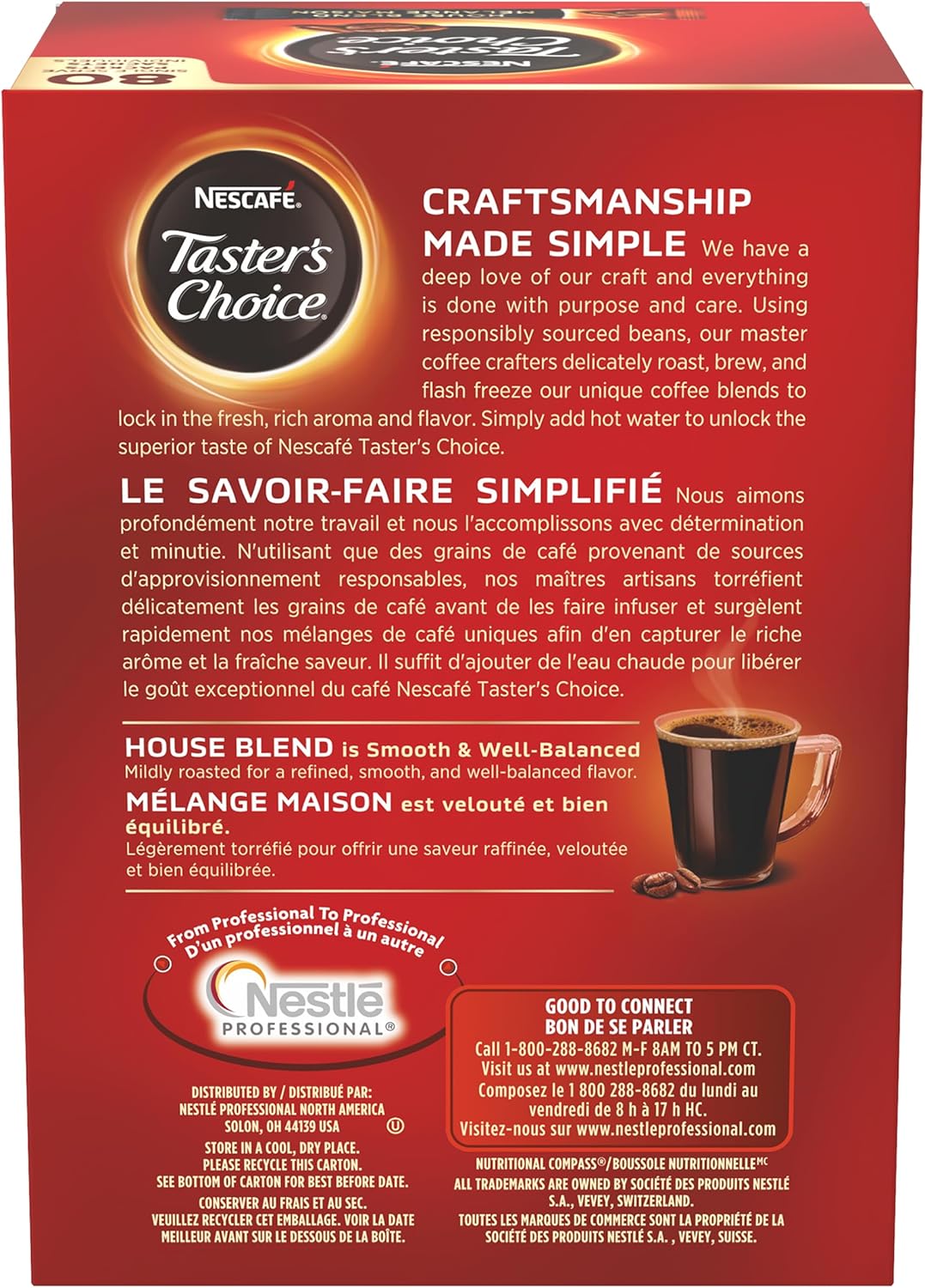 雀巢咖啡,Taster's Choice 原味条装,80 支装,4.79 盎司