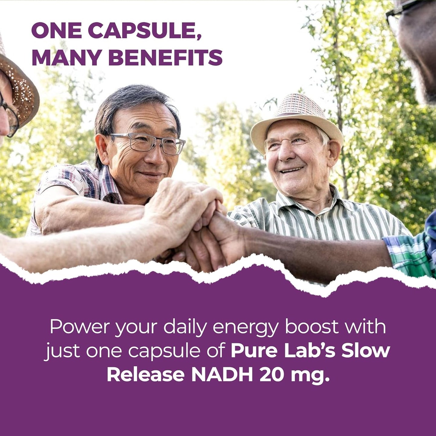 Pure Lab 维生素缓释 NADH 20 毫克 - 30 粒素食胶囊