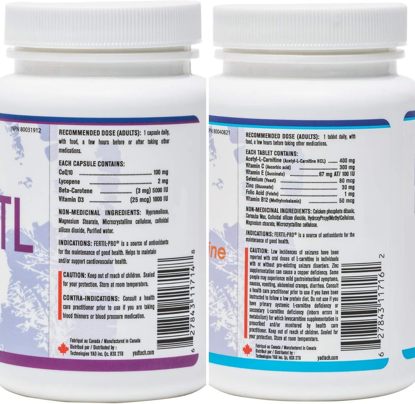 Fertil Pro Male Combo - Natural Health Supplements (3 month supply)