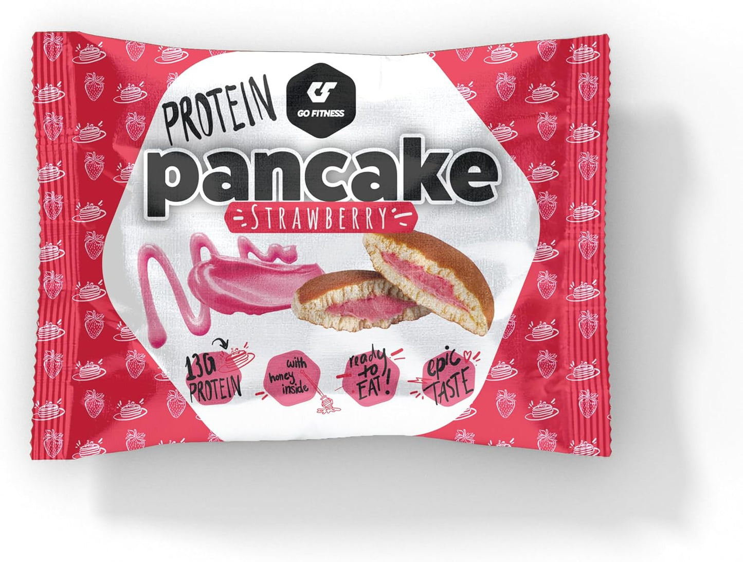 GoFitness Nutrition - 蛋白质煎饼-盒装 - 草莓味 12X50g