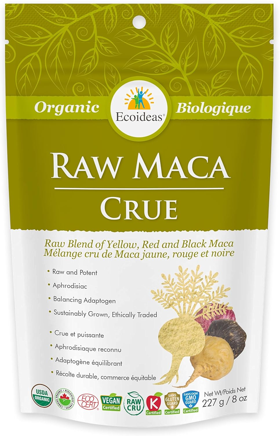 Ecoideas Organic Raw Maca, 454g