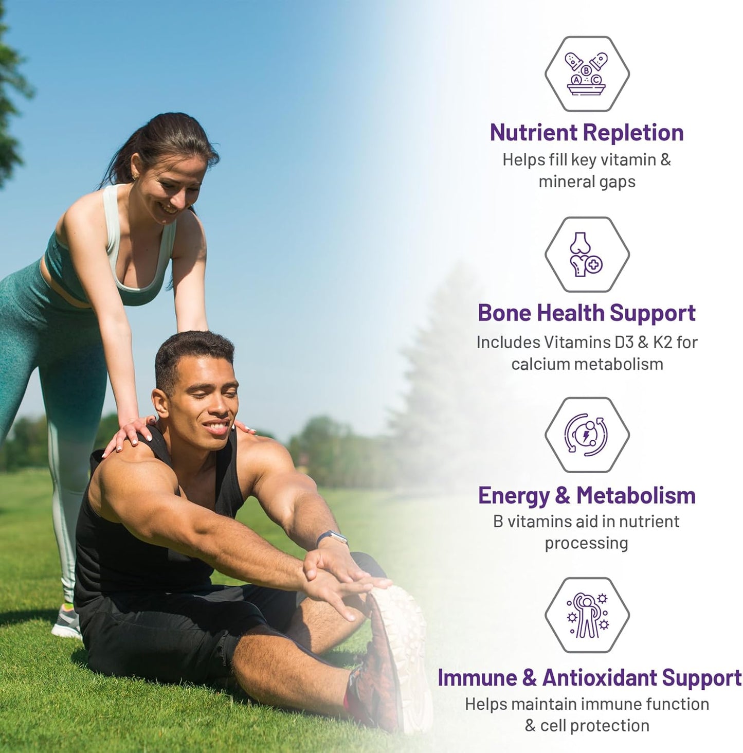 AOR 复合基础 3 309 毫克,180 粒胶囊,60 天用量 - 男女适用的综合复合维生素,无麸质,易于吞咽,无余味,成人每日必需维生素和矿物质补充剂