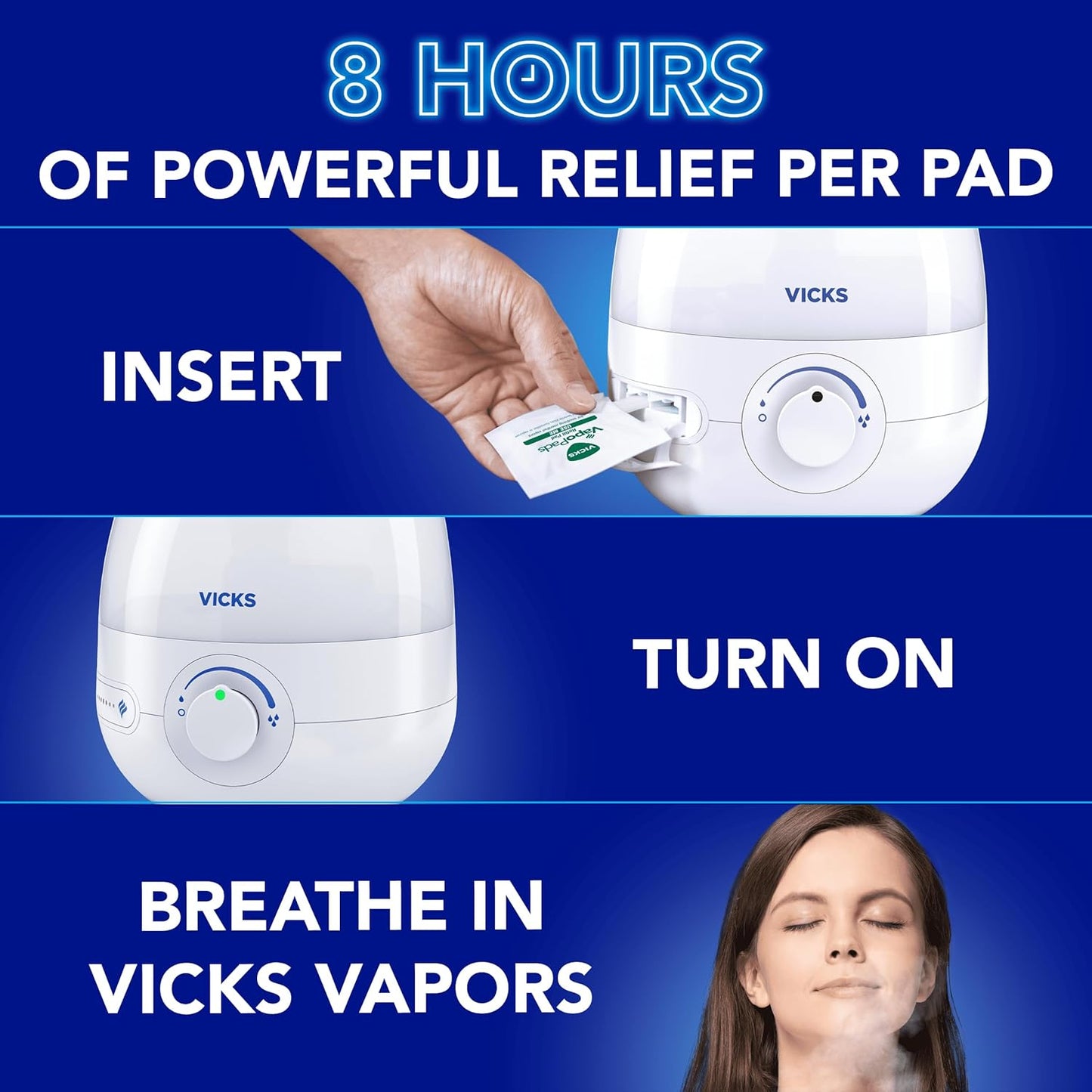 Vicks VapoPads 原装薄荷味 20 片补充装,白色,20 片