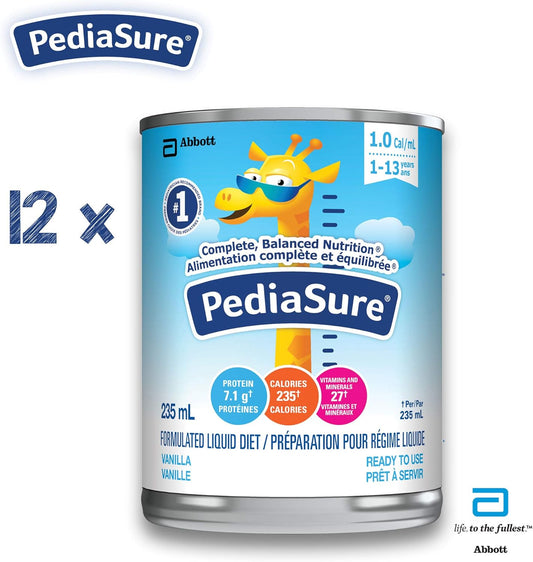 PediaSure, 配方流質飲食,香草味,12 粒裝,2820 毫升