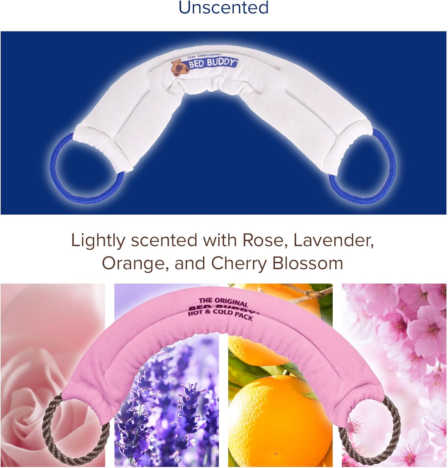 Bed Buddy 香薰加热垫和冷却颈巾,2 件装,无香型和薰衣草香型 - 微波加热垫,缓解肌肉酸痛 - 冷敷包,缓解疼痛