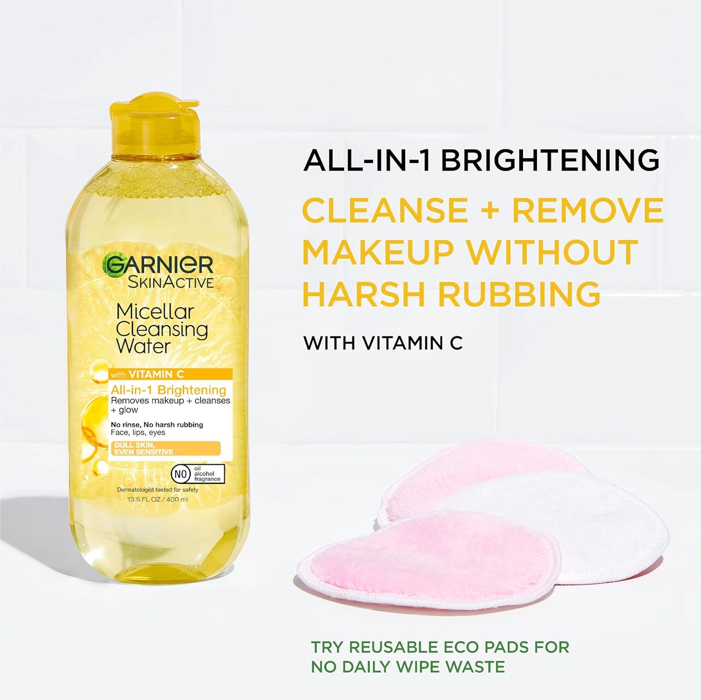 Garnier Vitamin C Brightening Day Cream + Micellar Cleansing Water Bundle