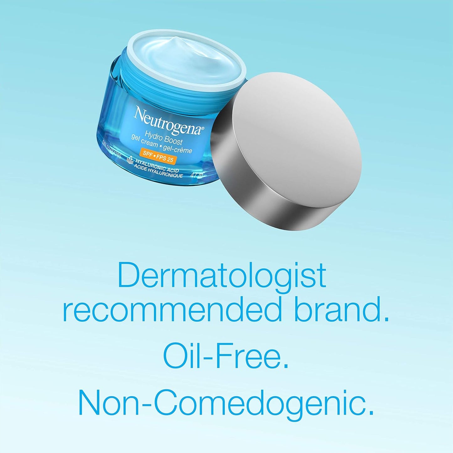 Neutrogena Hydro Boost Gel Face Cream Spf 25 With Broad Spectrum Uva/uvb Hydrating Hyaluronic Acid & Antioxidants, Oil, 47 ml (Pack of 1) & Hydro Boost Hydrating Cleansing Gel 230mL