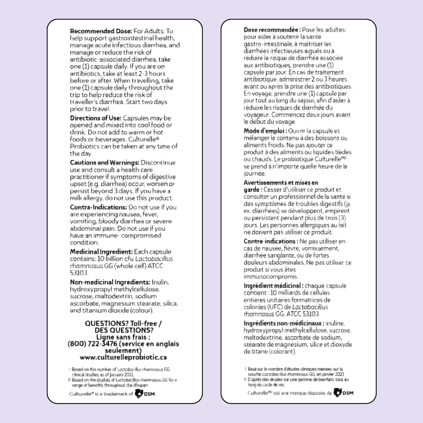 Culturelle 每日消化健康益生菌,男女适用 | 含 100% 天然来源的乳酸杆菌 GG 菌株 †††††† | 药剂师推荐 ††††† | 不含麸质和素食 | 30 粒胶囊