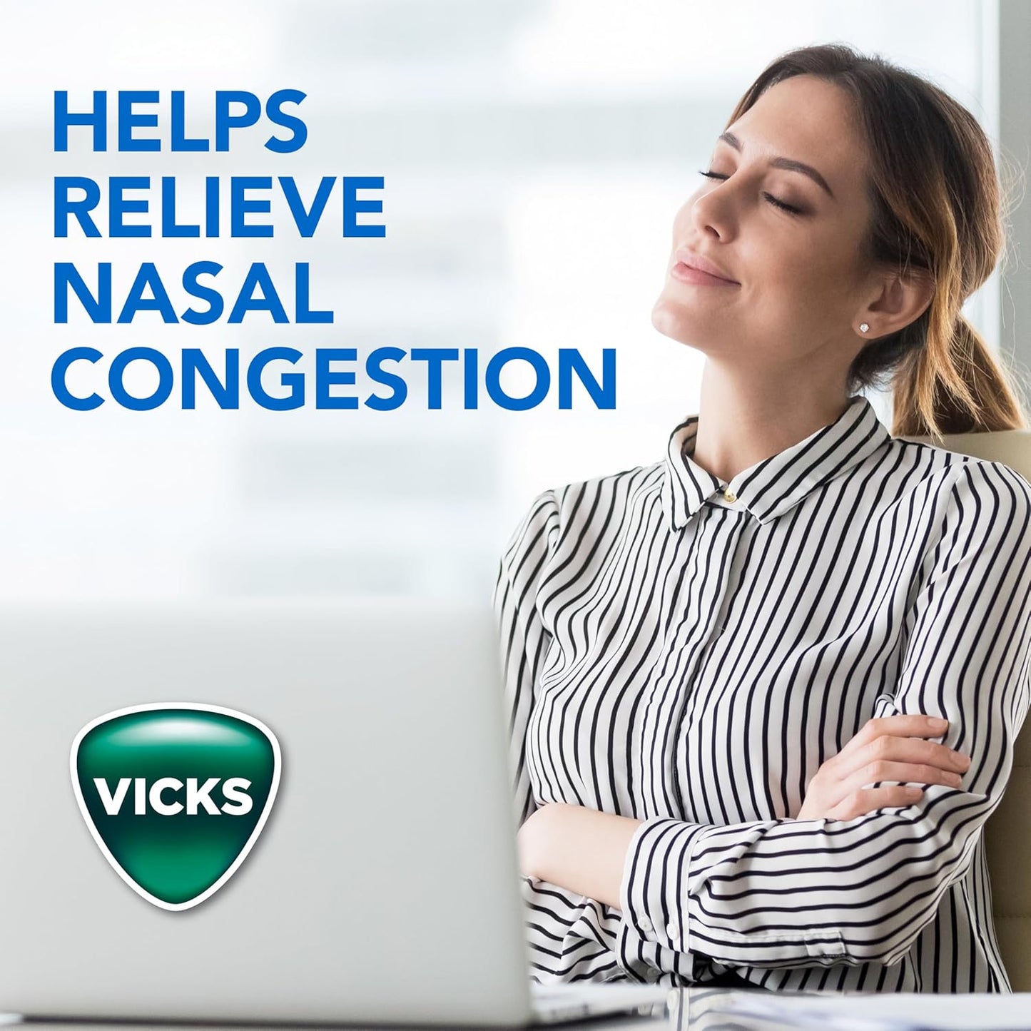 Vicks VapoCOOL Max 藥用滴劑,用於暫時緩解咳嗽和咽喉痛,潤喉糖,冬霜味,40 粒
