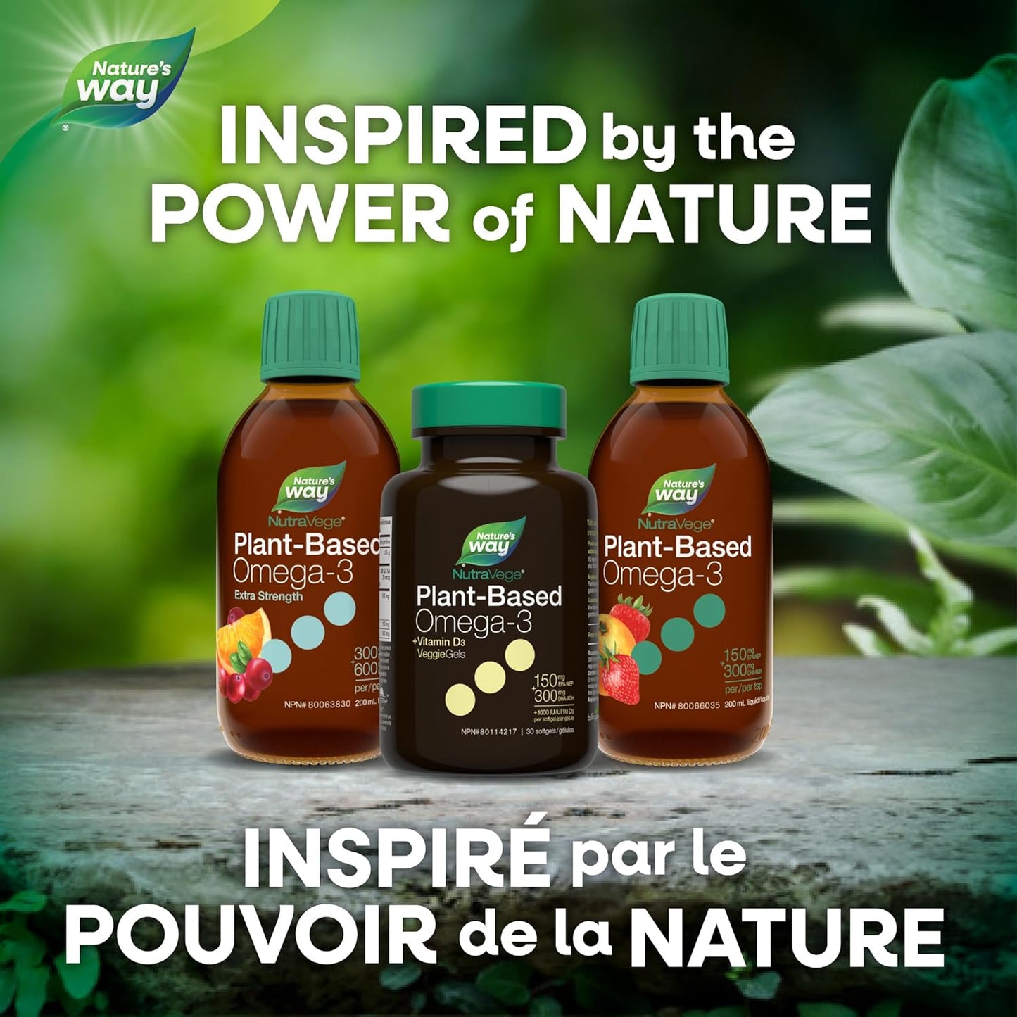 Nature's Way NutraVege 植物性 Omega-3 + D 素食凝膠 - 適合素食主義者的 Omega-3 補充劑,含 300 毫克 DHA + 150 毫克 EPA 和 1000 IU 認證素食維生素 D3 - 新鮮薄荷味 - 支持免疫、心臟和大腦功能…