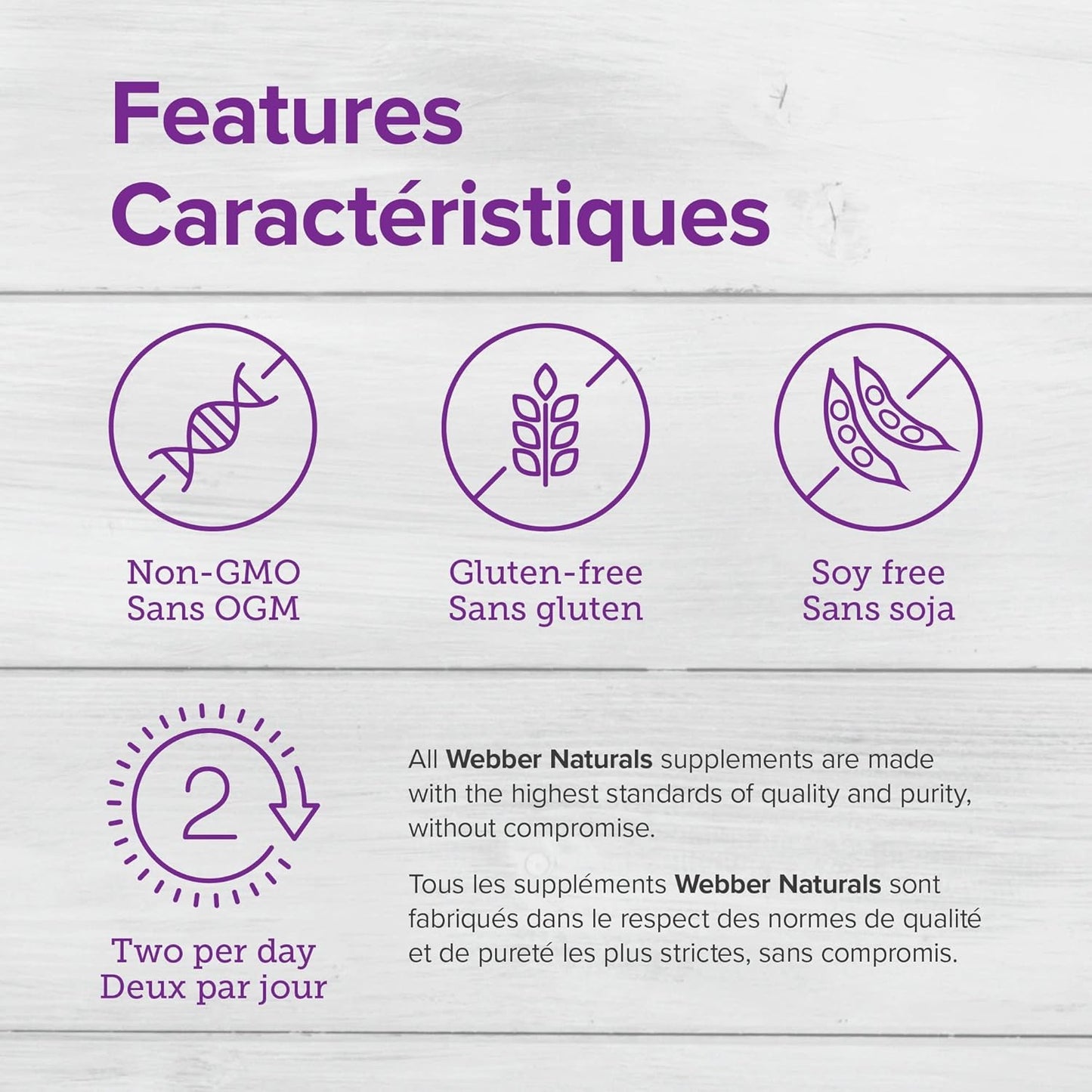 Webber Naturals 维生素 B6 + B12 含叶酸,120 粒胶囊