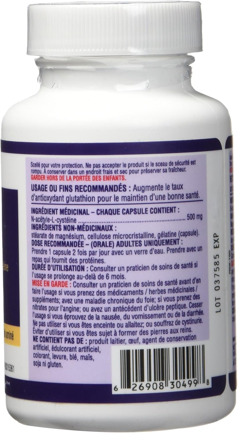 Westcoast Naturals Amino Acid N-Acetyl-L-Cysteine Capsule, 500 mg